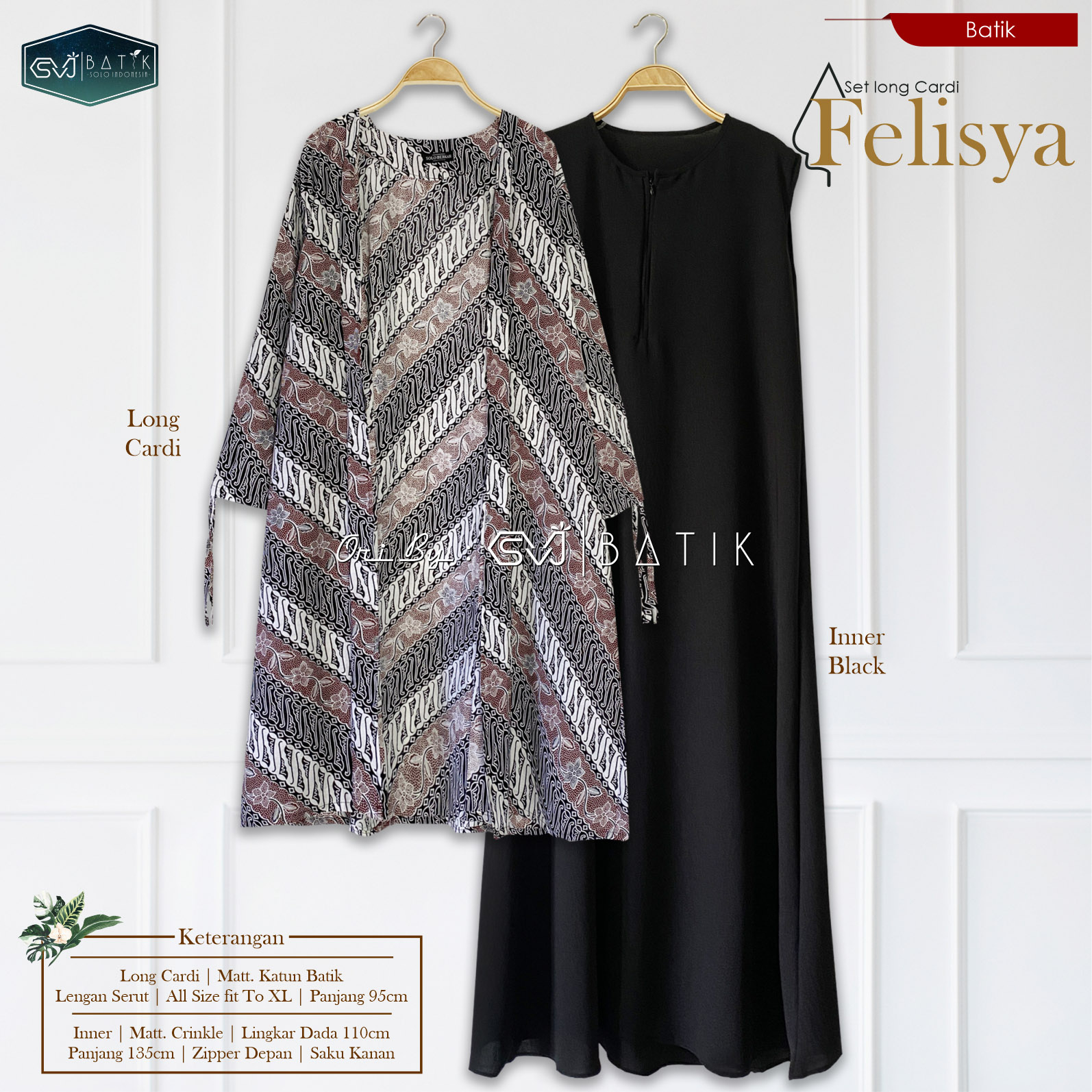 [ORI SVJ] SETELAN BATIK TERBARU WANITA 2023 FELISYA KONDANGAN DEWASA REMAJA MODERN SET BATIK ATASAN 