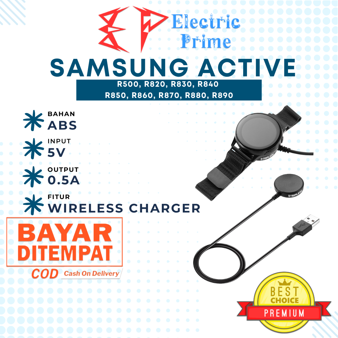 Charger Samsung Galaxy Watch Active 1 2 3 4 5 6 Pro R500 R830 R820 R840 R850 R860 R870 R880 R890 R915F R905F R925F 41 45mm Kabel Adapter Charging