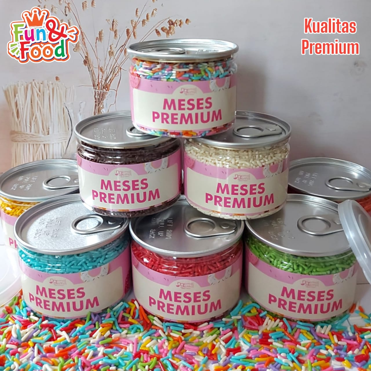 

[Variasi] - Can Meses Butiran Coklat Sprinkle Topping Kue Donut Bolu Kualitas Premium