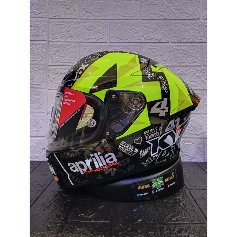 Helm kyt tt course Repaint Espargaro baru