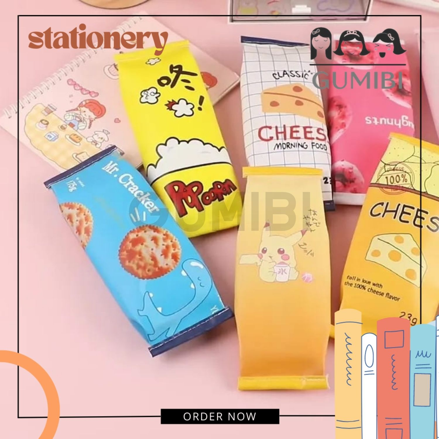 

TEMPAT PENSIL SNACK CHIKI KOTAK PENSIL FASHION JAPANESE TEMPAT PENSIL UNIK BENTUK MAKANAN TERMURAH