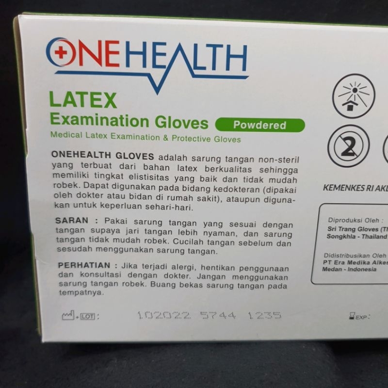 sarung tangan latex hand gloves disposable powdered handscoon