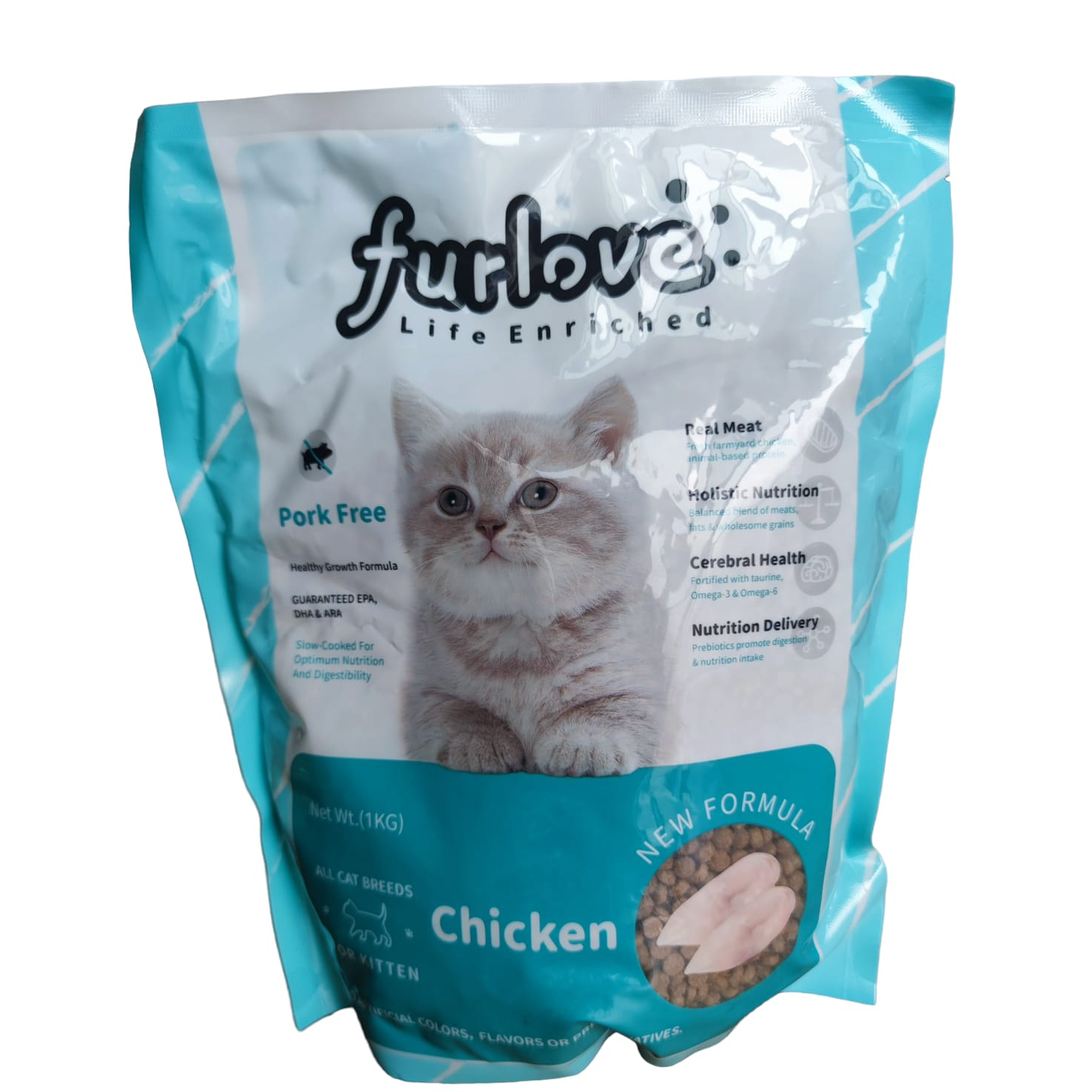 FURLOVE Kitten &amp; Adult Cat Food FRESHPACK 1kg / Makanan Kering Kucing 1kg