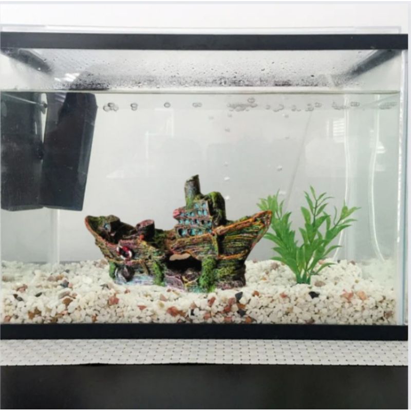 Dekorasi Aquarium Aquascape KAPAL FIBER BESAR