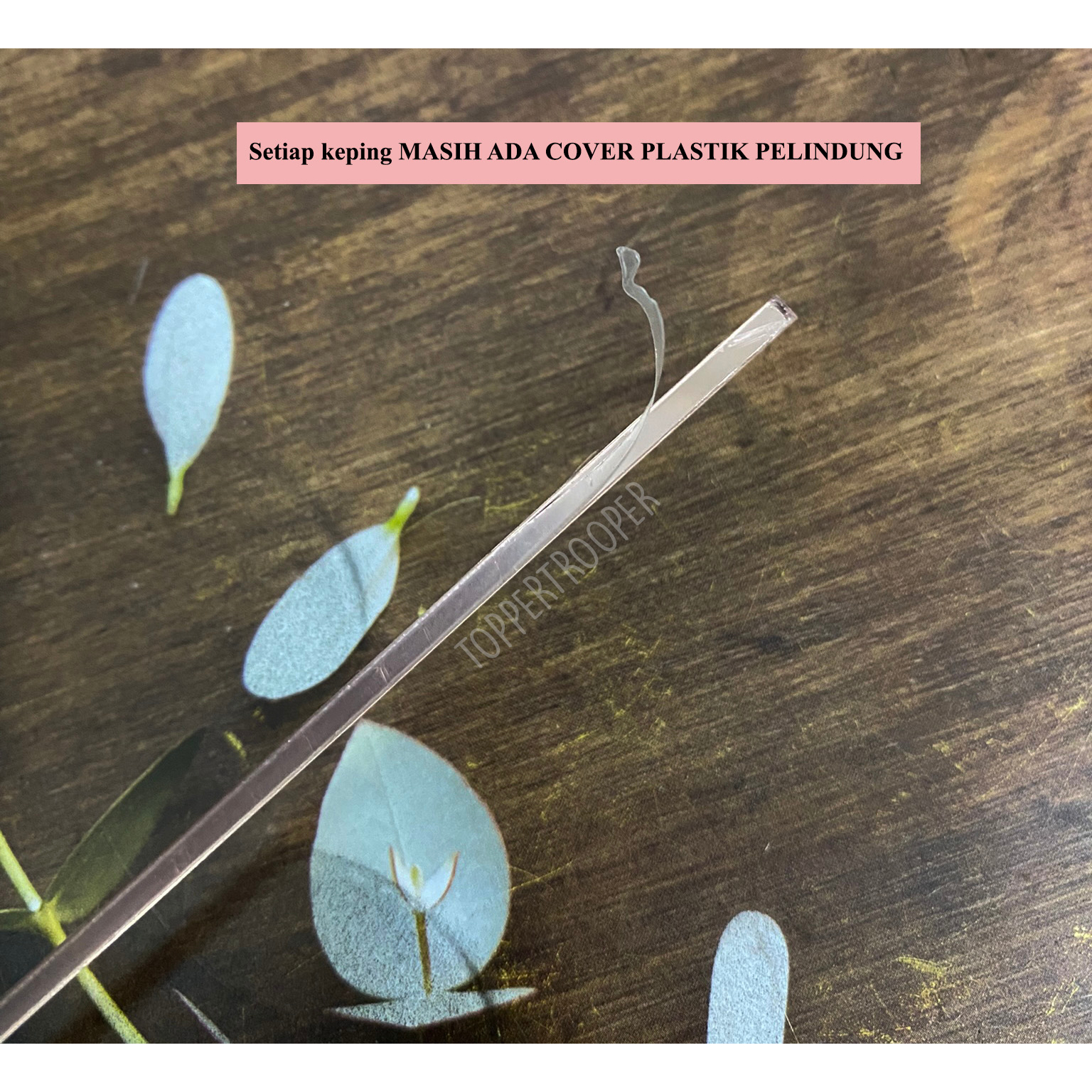 Sudut Siku (SM05) Hantaran Mahar Akrilik Mirror | Sudut Ornamen Mahar