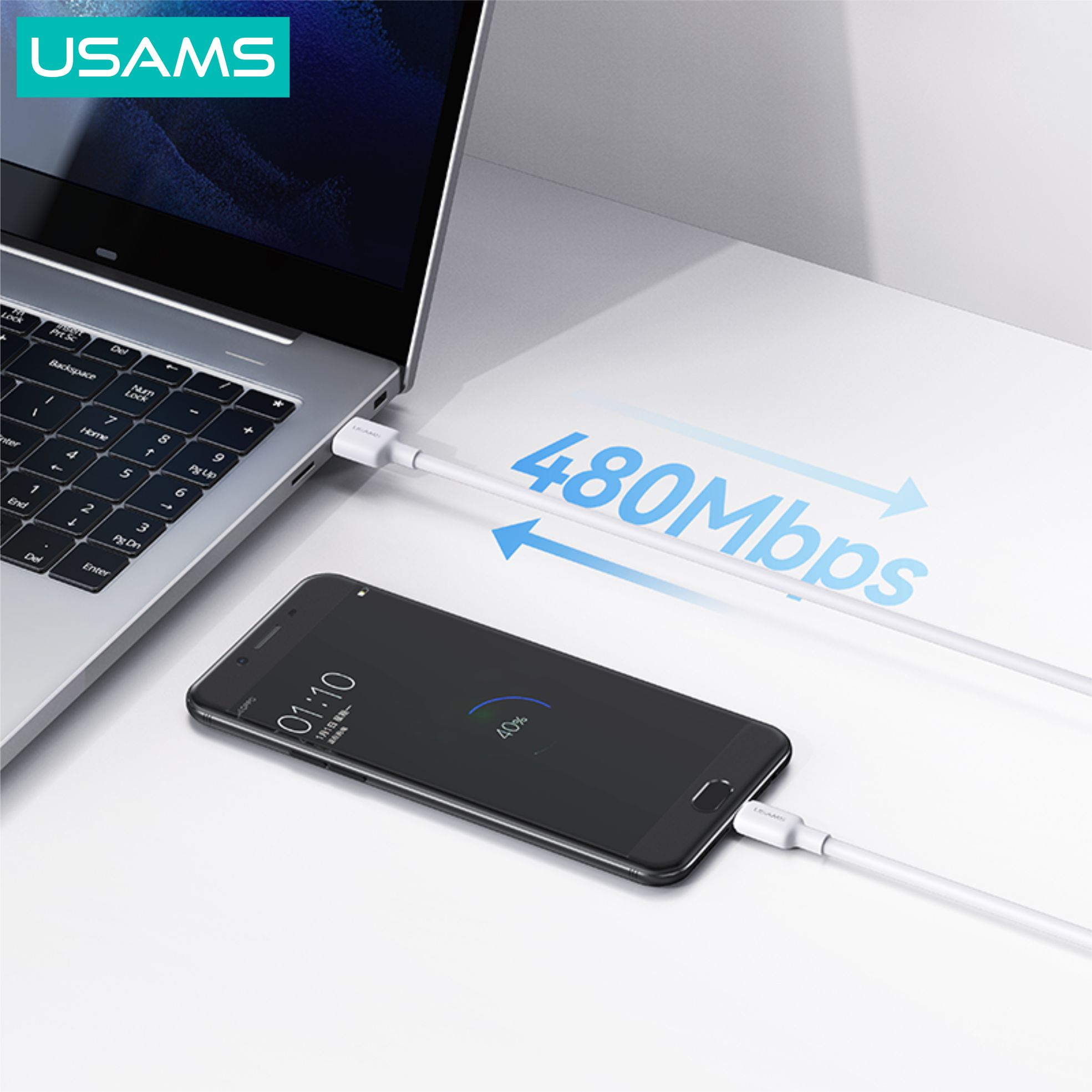 USAMS U84 Kabel Data USB Micro 2A