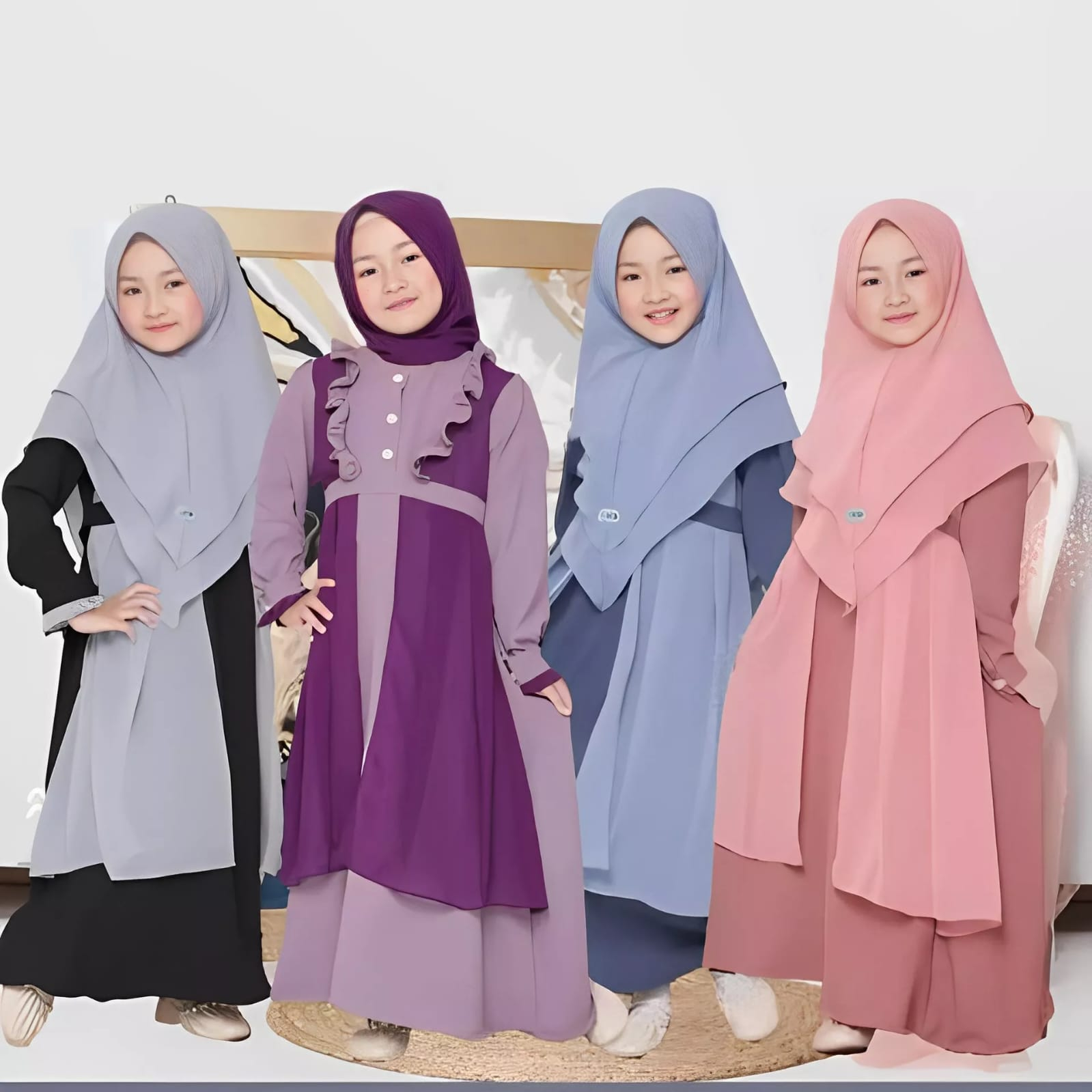 Gamis Muslim Anak Terbaru Fayra Kids Free Hijab Gamis Anak Tanggung Remaja 6-11 Tahun