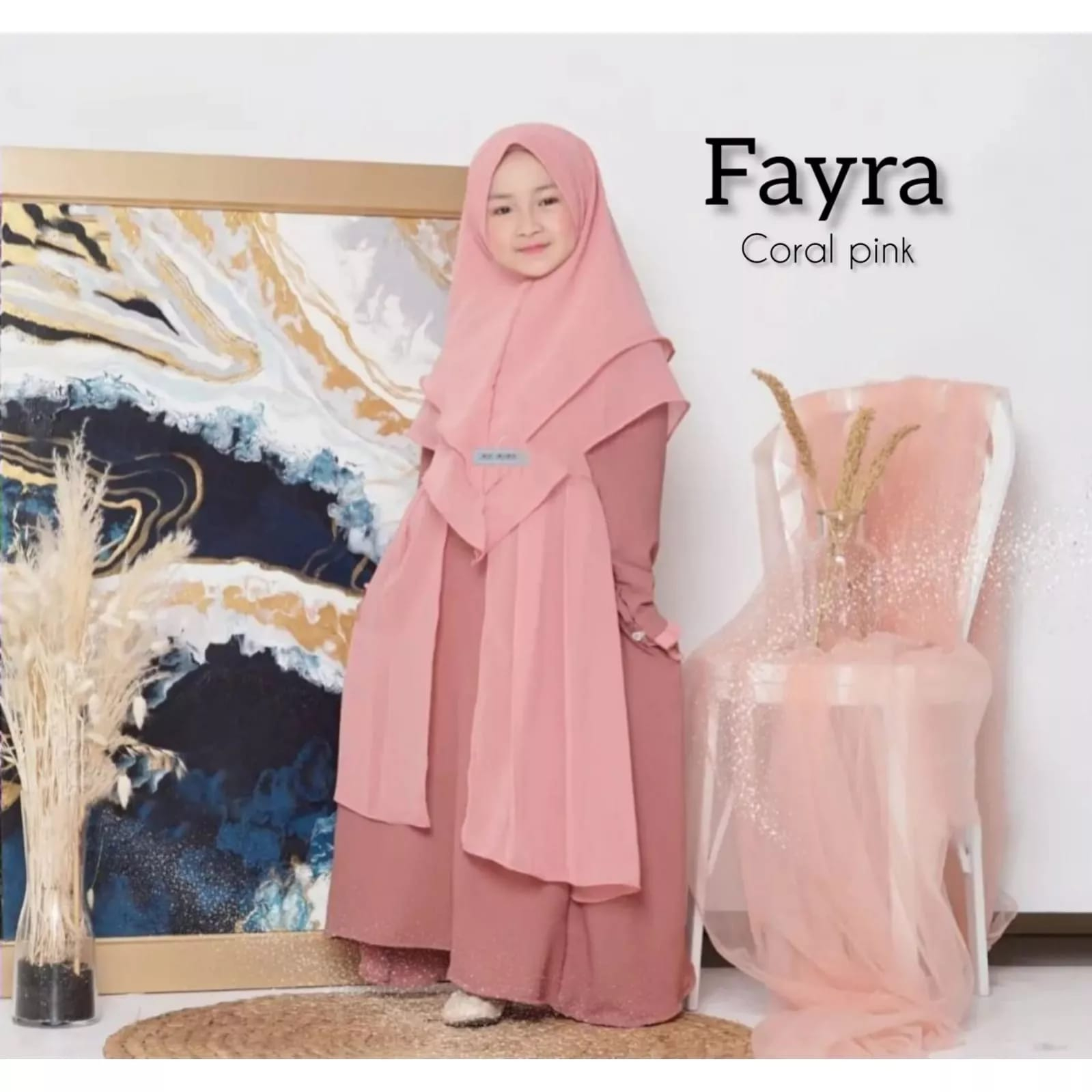 Gamis Muslim Anak Terbaru Fayra Kids Free Hijab Gamis Anak Tanggung Remaja 6-11 Tahun