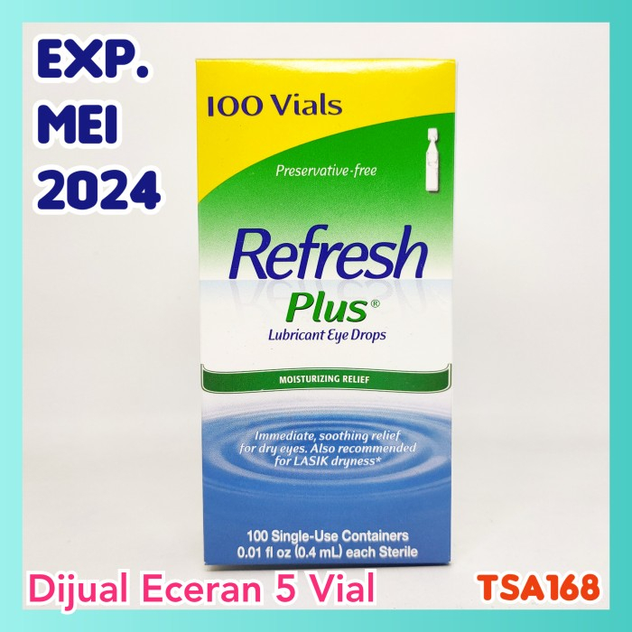 Refresh Plus Lubricant Eye Drops 0.4 ml 5 Vials Obat Tetes Mata