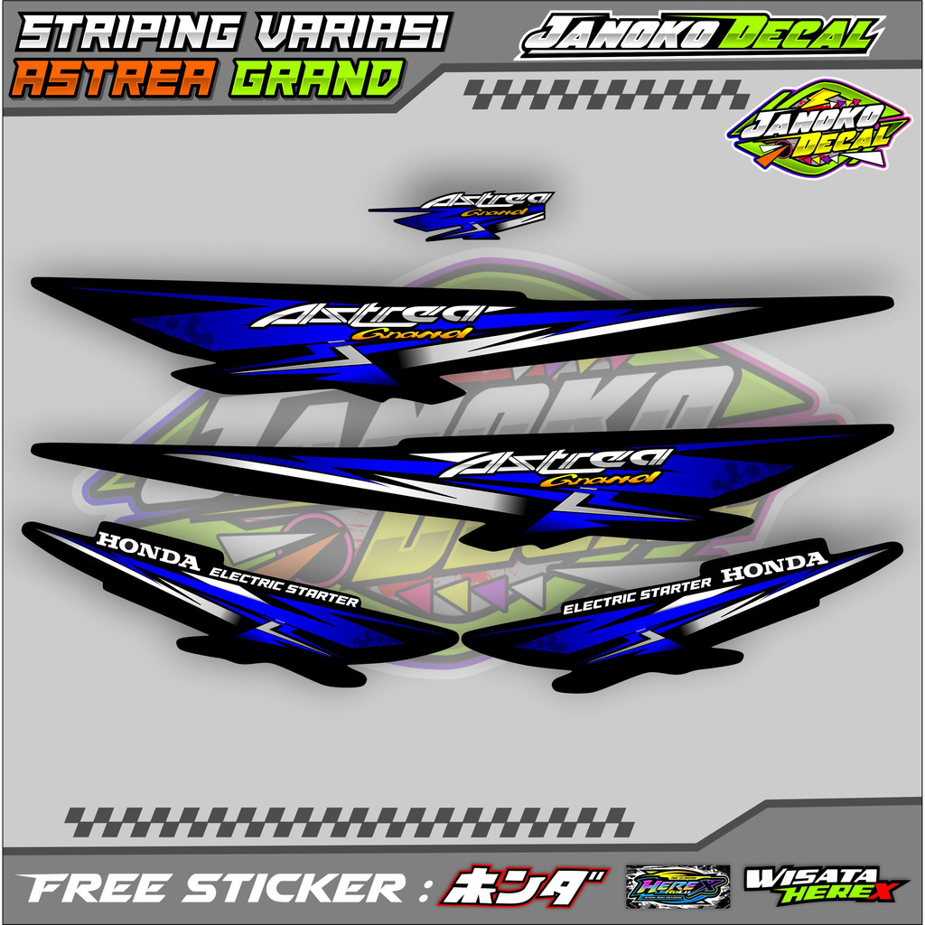STRIPING VARIASI  ASTREA HONDA GRAND / STICKER LIST ASTREA GRAND