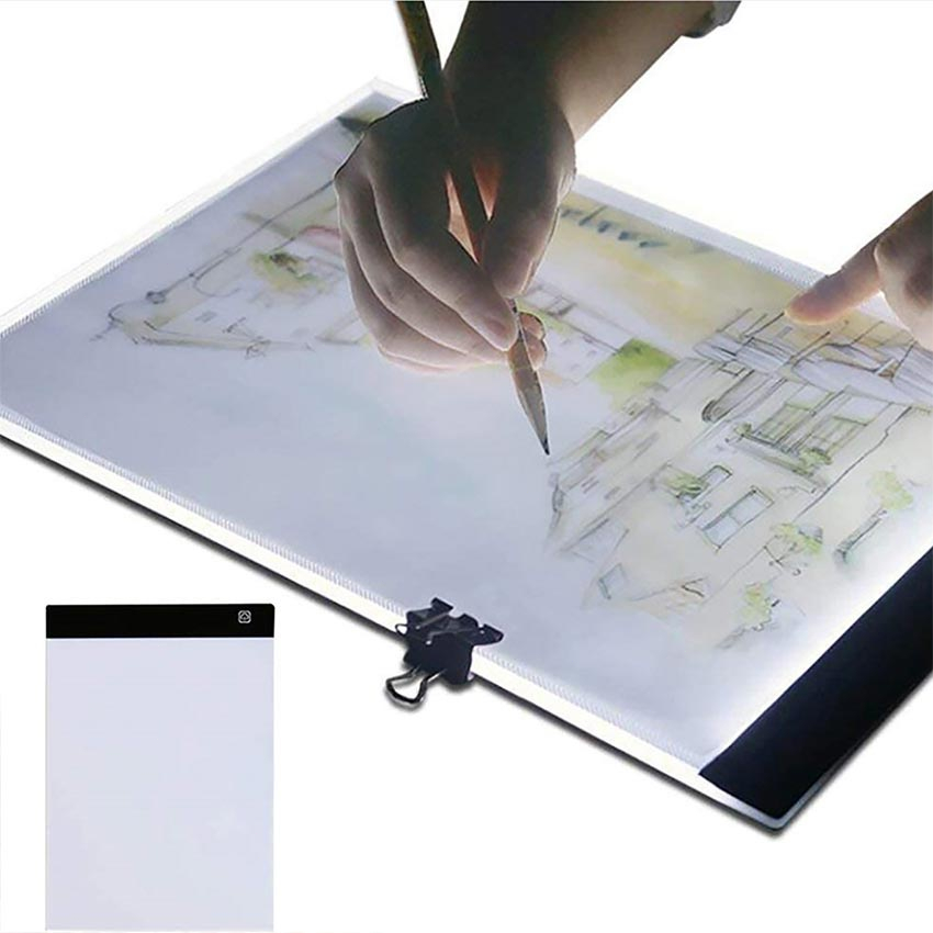 A3/A4 LED Drawing Tracing Board Stensil Board Papan Jiplak Gambar LED Anak &amp; Dewasa Copy Board Papan LED Light Pad Ultra Slim