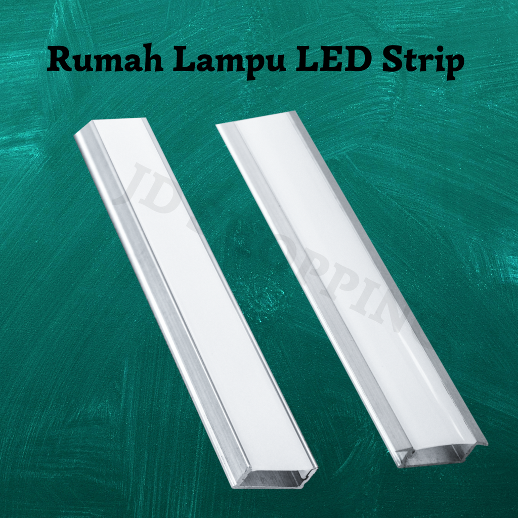 List Rel Rumah Lampu Huben  Led Strip Alumunium Acrylic Cover