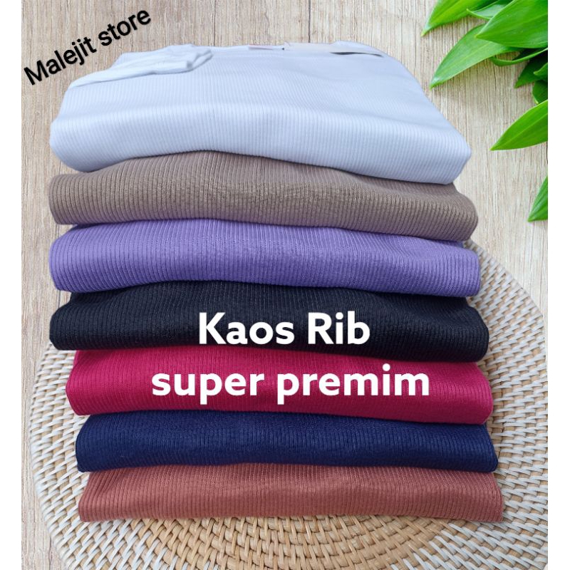 Kaos Rib SUPER premium lengan panjang [ Grosir &amp; eceran ]