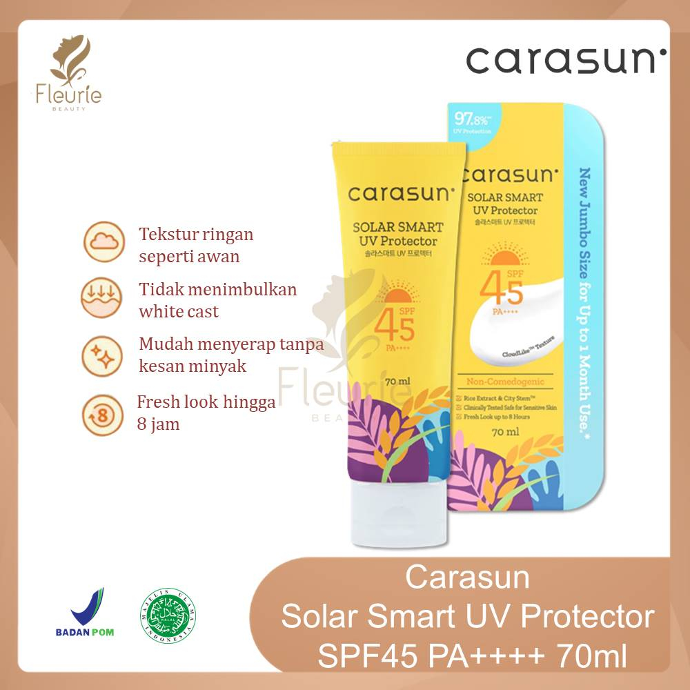 Carasun Solar Smart UV Protector Sunscreen SPF45 PA++++ 70ml - Sunscreen Original BPOM