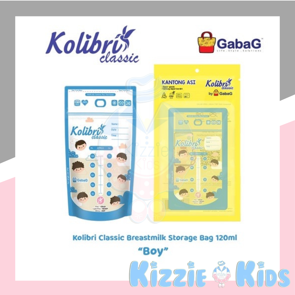 Kantong Asi /Breastmilk Storage Bags / 100ml /120ml / Kolibri Classic / Kantong ASI Gabag / Berdee / Crown