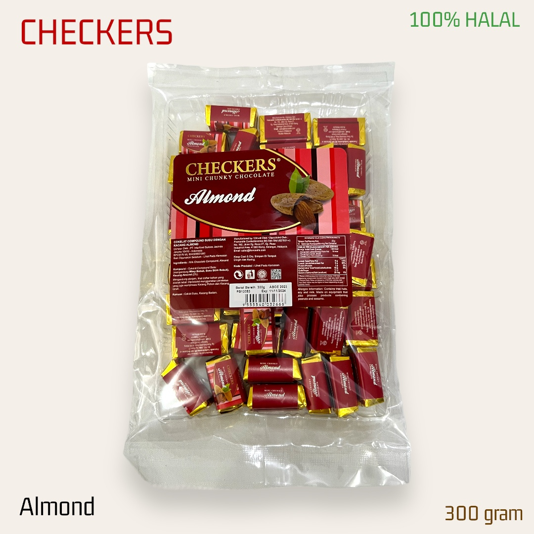 

Cokelat CHECKERS Mini Chunky 300g / CHECKERS Chocolate Malaysia ( 100% Halal ) -+ 40pcs