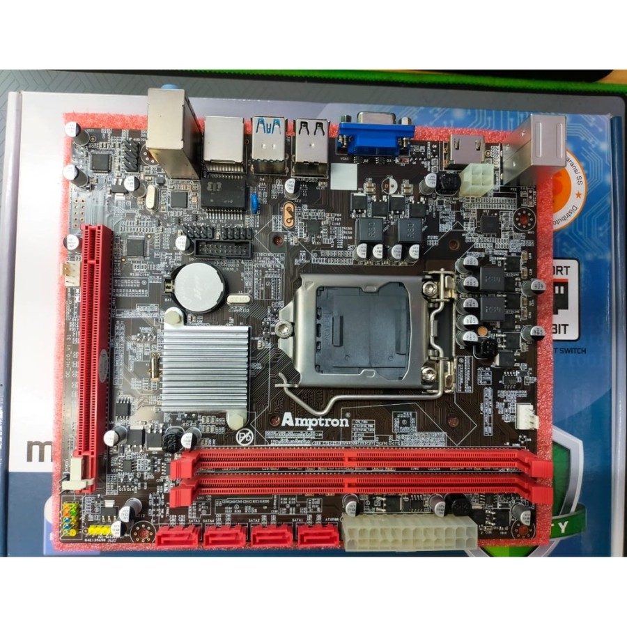 MOTHERBOARD AMPTRON H110 DDR4 SOCKET 1151 INTEL 6TH/7TH MOBO AMPTRON INTEL H110 LGA 1151 DDR4 GARANSI 1 TAHUN