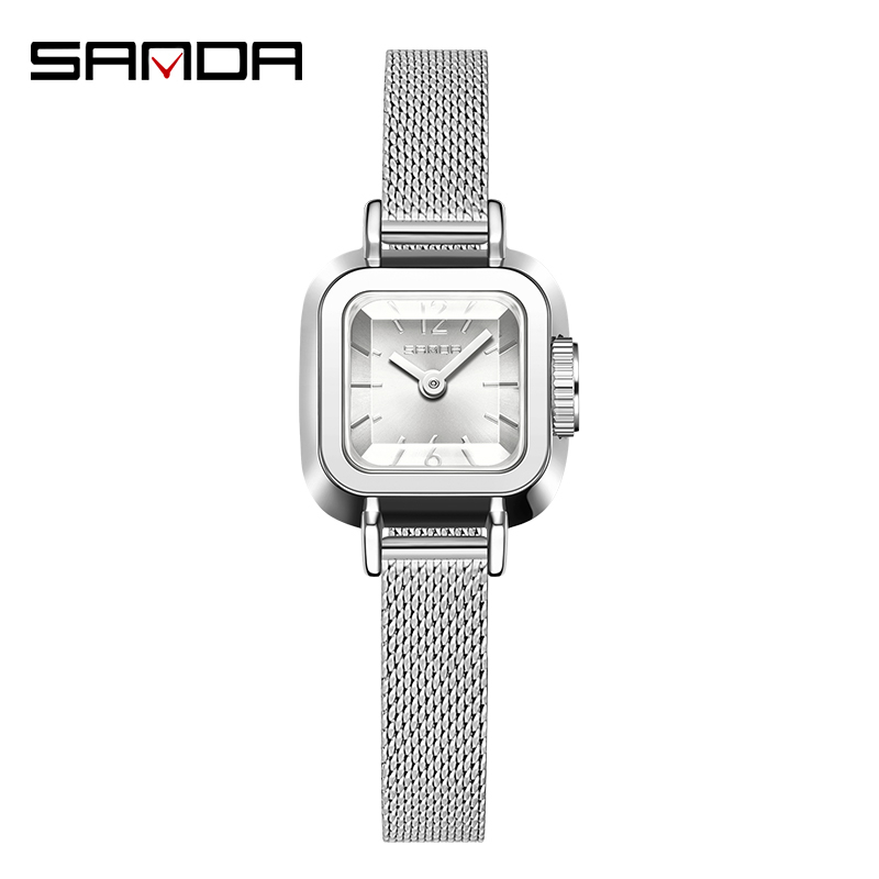 SANDA 1117 Jam Tangan Wanita Analog Retro Style Tali Stainless Quartz WATCHKITE WKOS