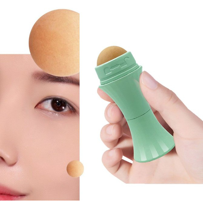 Stick Penyerap Minyak Wajah | Massage Portable Face Roll |Oil Absorbing Roller Volcanic Face Roller