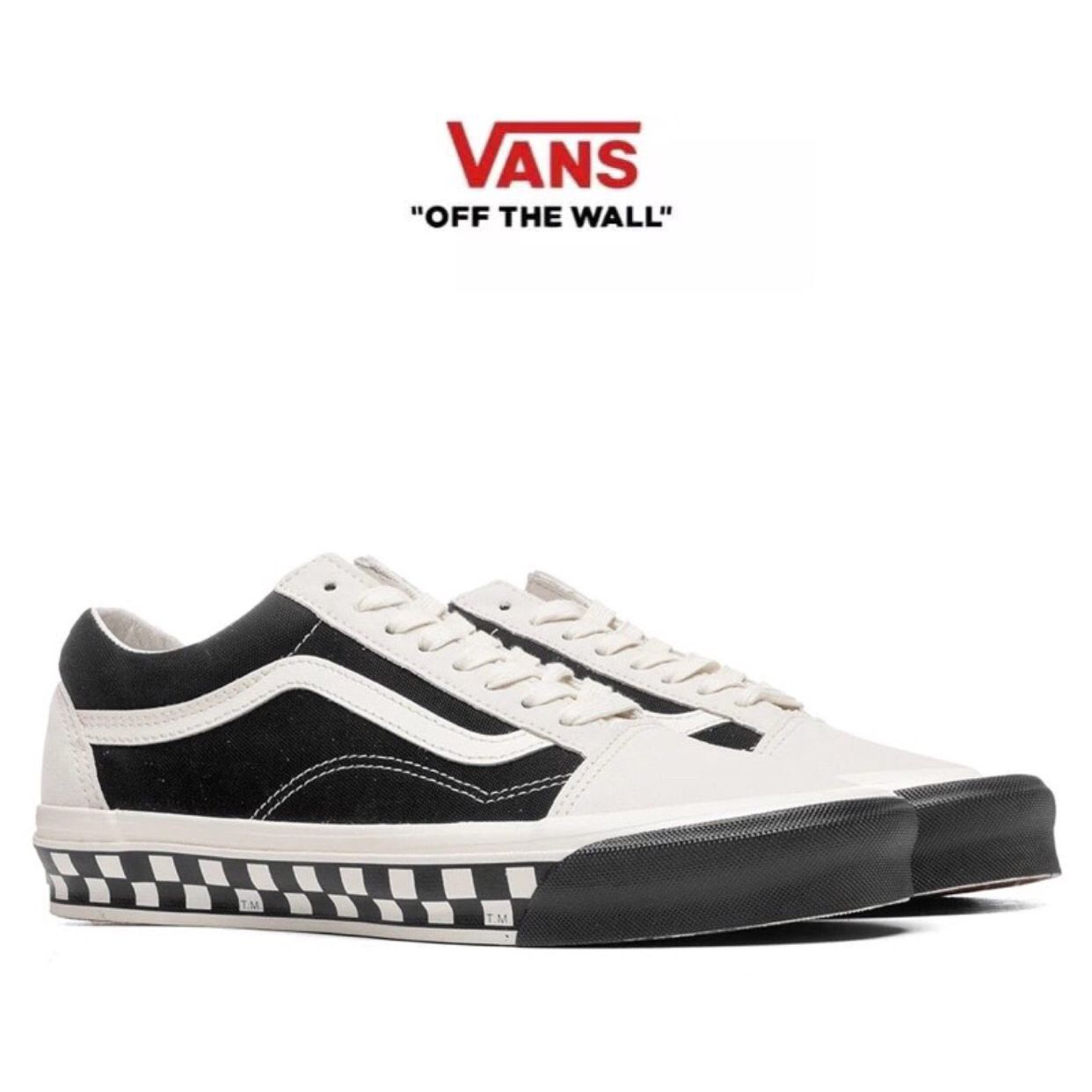 Vans Vault OG old Skool LX Bumper Carscheck White Black Original