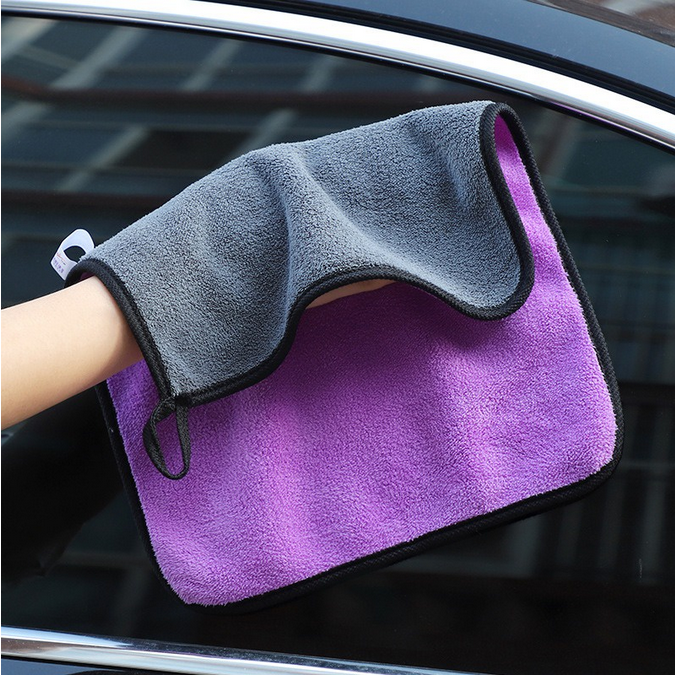 ONLYONE12 Kain Lap Mobil Microfiber 30 x 30cm Murah / Kain Lap Mobil 2 Warna Tebal / Lap Microfiber Premium / Lap Kaca Meja Lembut Serap Air / Lap Handuk Mudah Menyerap