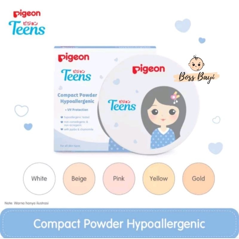 PIGEON TEENS - Compact Powder 14gr / Refill Compact (Bedak Padat untuk Remaja)