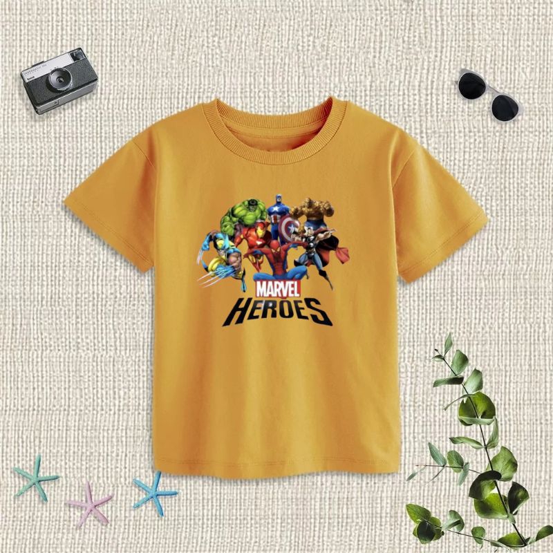 Kaos Anak Marvel Heroes ( Umur 2 - 13 Tahun ) Cewek/Cowok