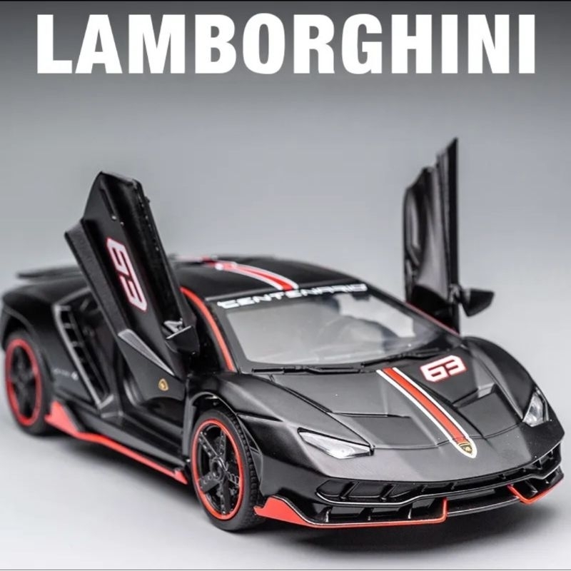 Diecast Mobil Lamborghini Aventador SV LP750-4 Miniatur Die-cast Lampu Suara SV LP780-4  Mobil Mobilan Sport Lamborghini LP770-4 Centenario Lamborghini Sian Skala 1:32