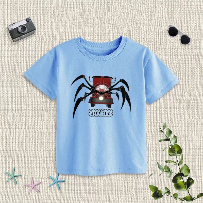 Kaos Anak Choo Choo Charles (Umur 2-13 Thn ) Game Vilar Kereta Tayo Laba Laba