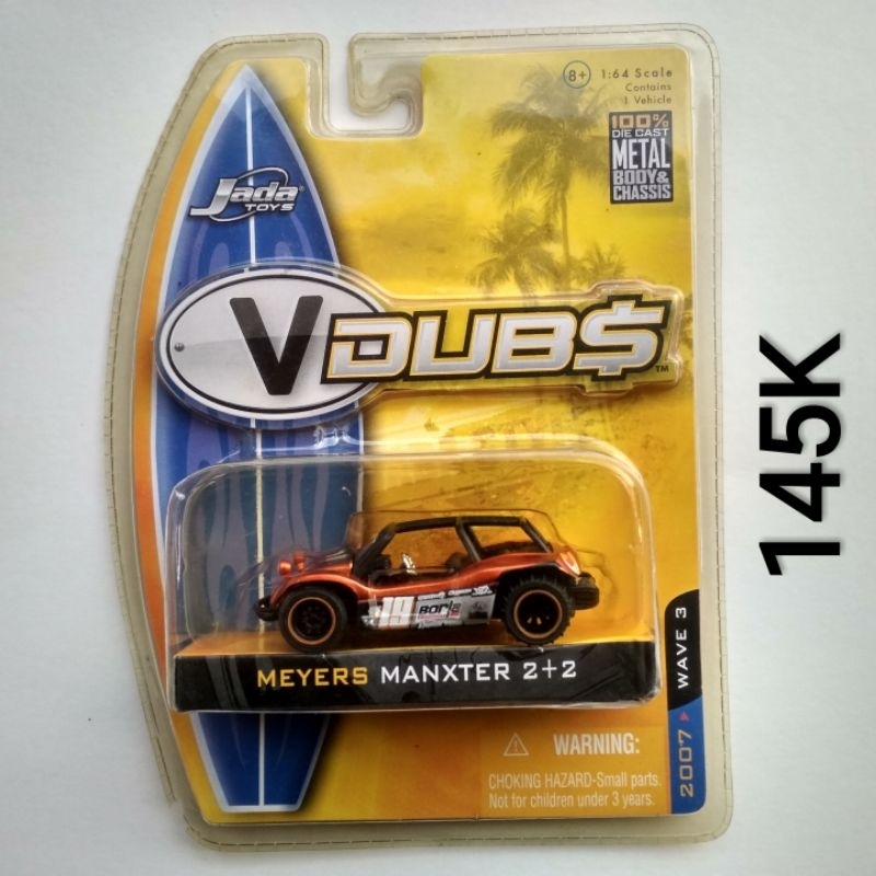 Diecast Jada Toys Vdubs Meyers Manxter Volkswagen VW Beetle Buggy Borla