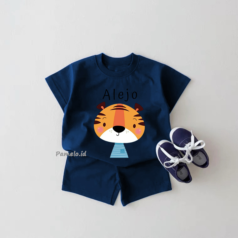 Pamelo.id Set Anak Viral / Alejo Tiger / Fashion Anak / Stelan baju anak / Korea Style / Set Balita / Baju Anak Unisex