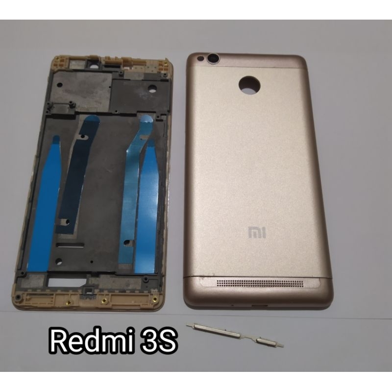 CESSING FULL SET FRAME LCD XIAOMI REDMI 3PRO REDMI 3S BACKDOOR TUTUP BELAKANG DAN FRAME TULANG TENGA