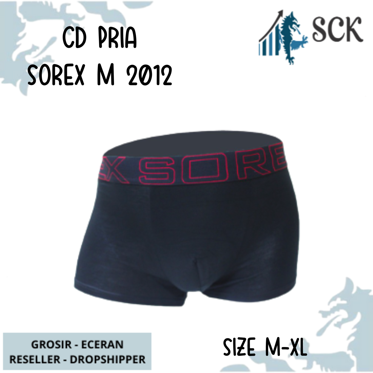 [ISI 1] CD Pria SOREX 2012 Model Boxer Cowok / Boxer Pria Cowok SOREX - sckmenwear GROSIR