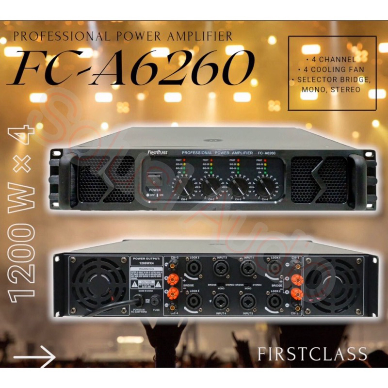POWER AMPLIFIER FIRSTCLASS FC - A6260 | Power high quality Fca6260