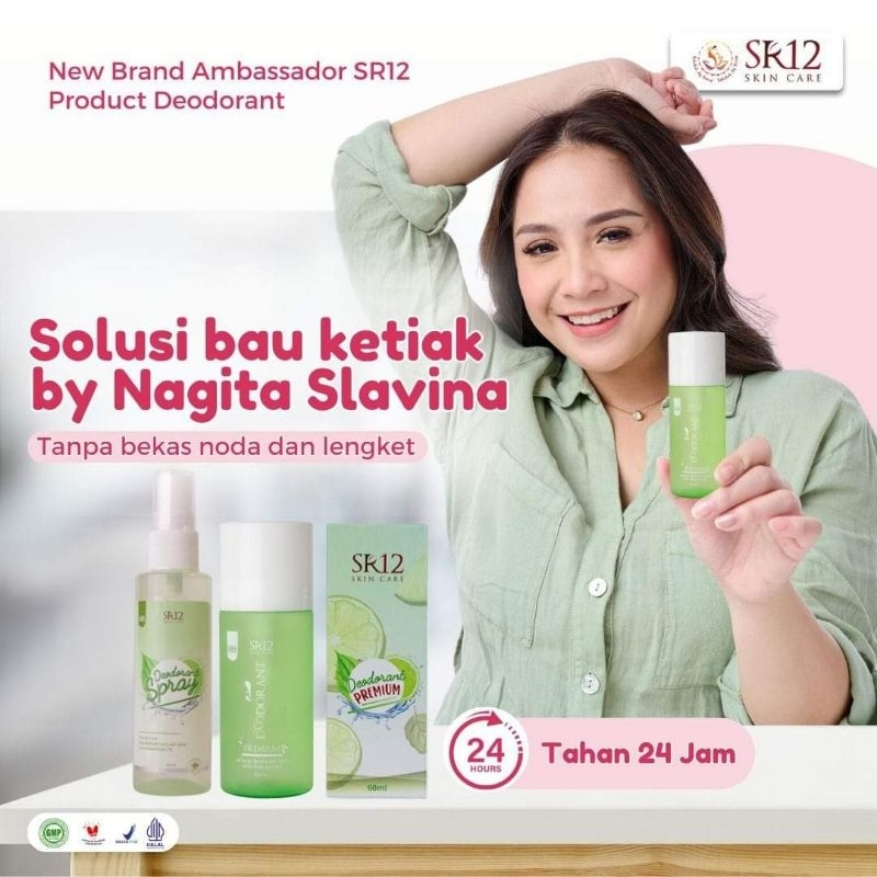Solusi bau ketiak by Nagita Slavina Deodorant Spray SR12 Herbal Ampuh atasi Bau Badan Keringat Berle