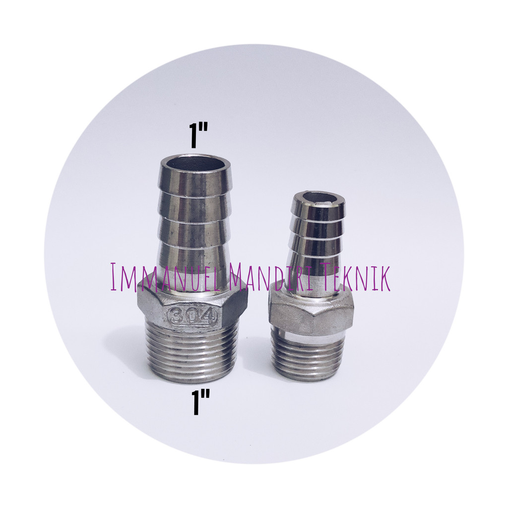 Nepel selang 1 inch stainless / Hose nepel / Hose nipple 1 inch ss304