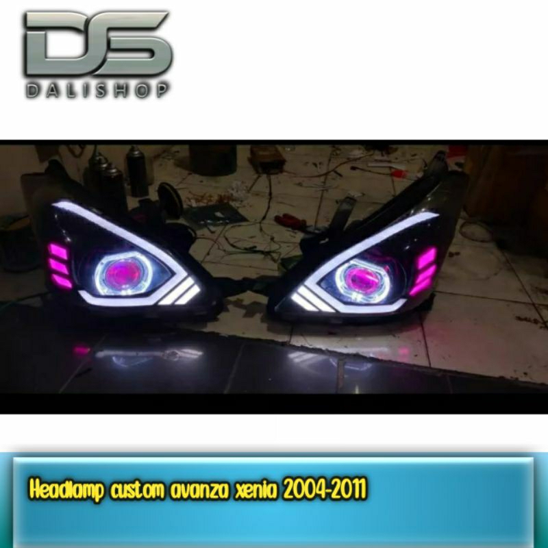 Headlamp Custom led Bar Projie Avanza Xenia Old 2004-2011 [Limited Edition]