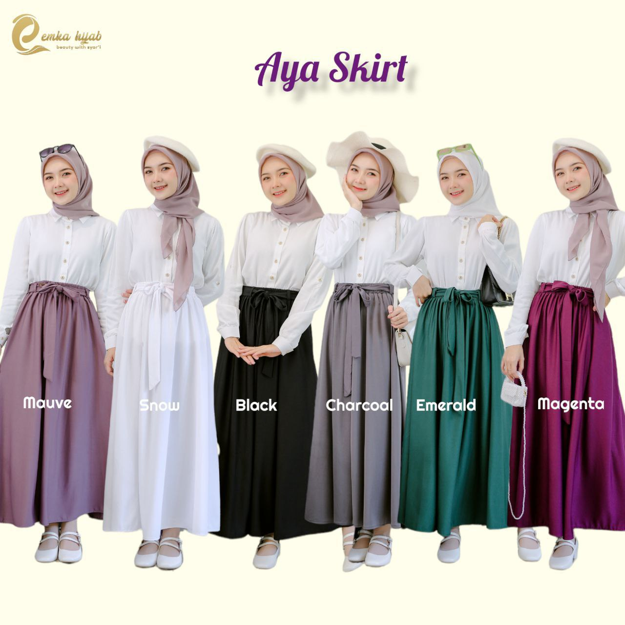 AfsheenaStore Aya Skirt by Emkahijab/Rok Wanita