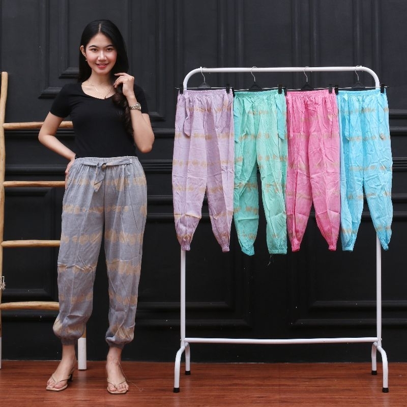 Jogger Pants Celana Abstrak Wanita Murah Bahan Kaos