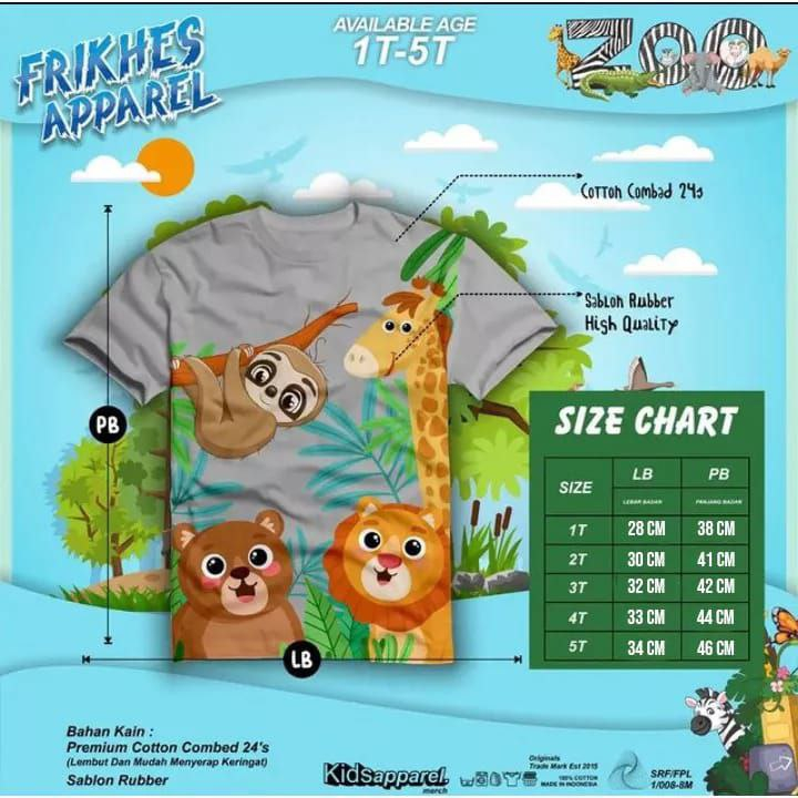 AfsheenaStore SALE Kaos Zoo Series