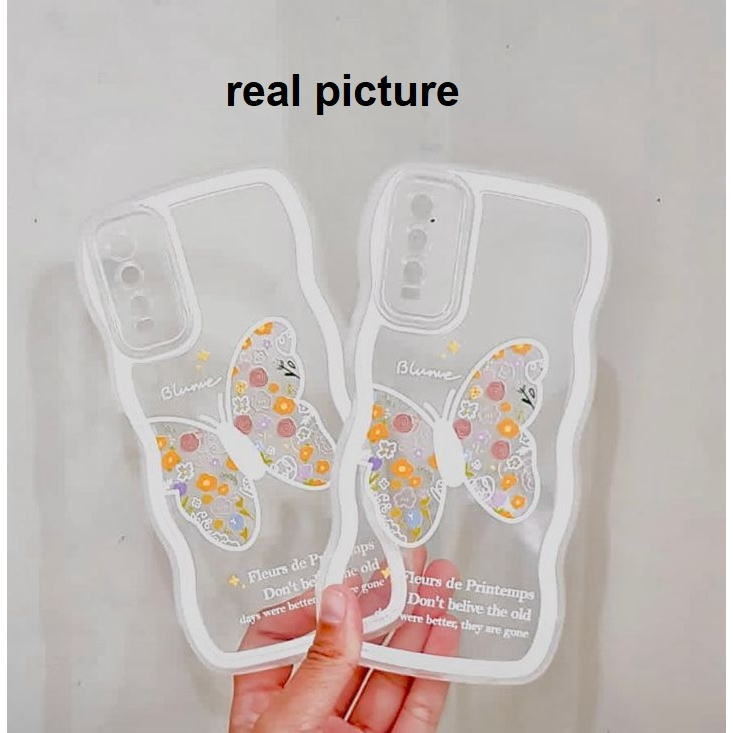 SOFTCASE WAVE BUTTERFLY case vivo v21 v23e y02 y15s y01 y16 y17 y12 y15 y20 y20s y12s y21 2021 y21s y22 y30 y50 y35 y75 t1 y91 y93 y95 y91c