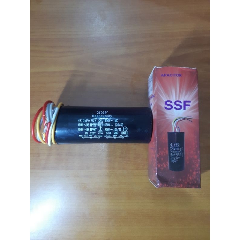 Kapasitor 10uf + 4uf SSF / Capasitor 10uf+4uf / Kapasitor 10uf dan 4uf 450v