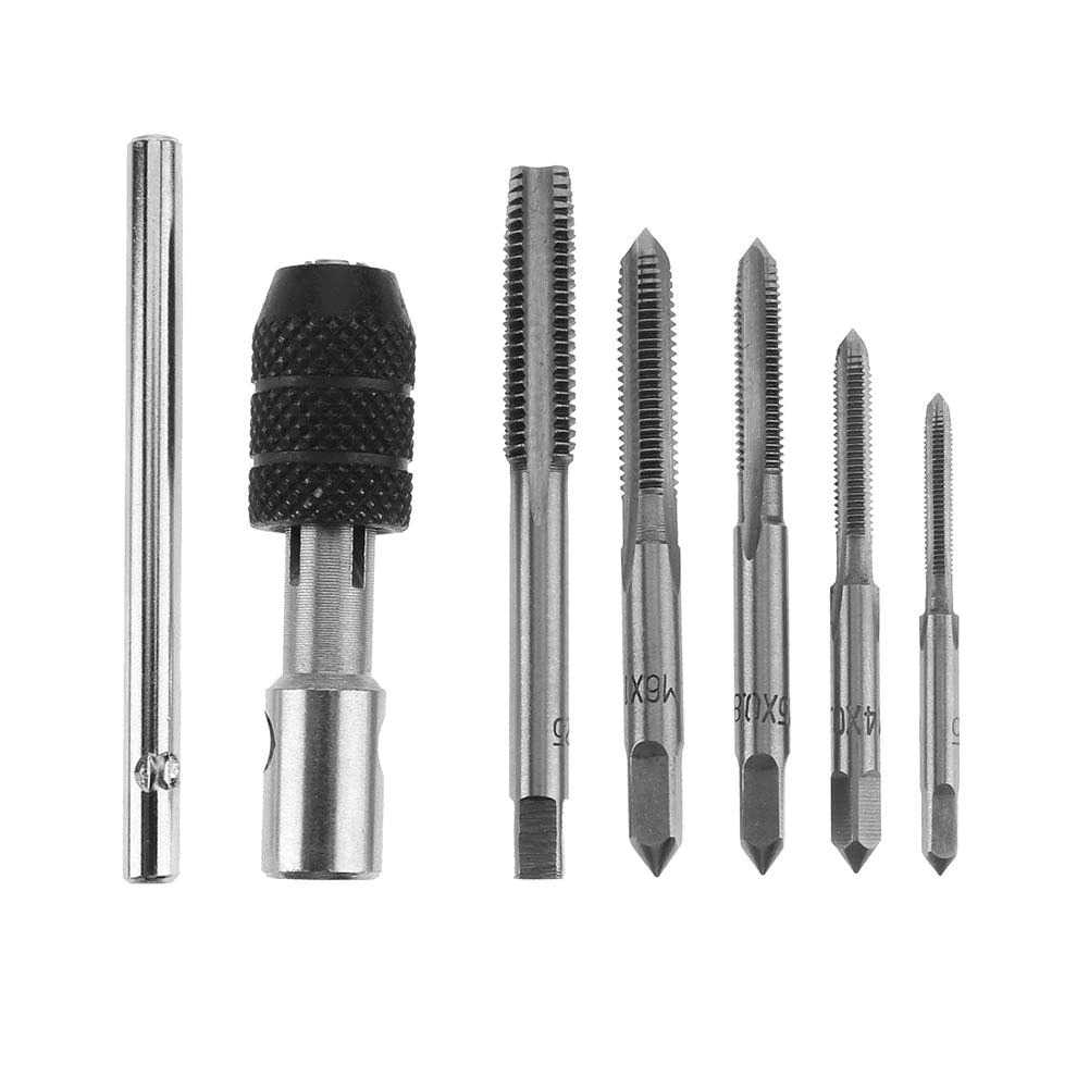 Hand Tap Snai Alat Pembuat Ulir Drat Mur Dalam Set 6 Pcs Manual Senai Tap Die Set