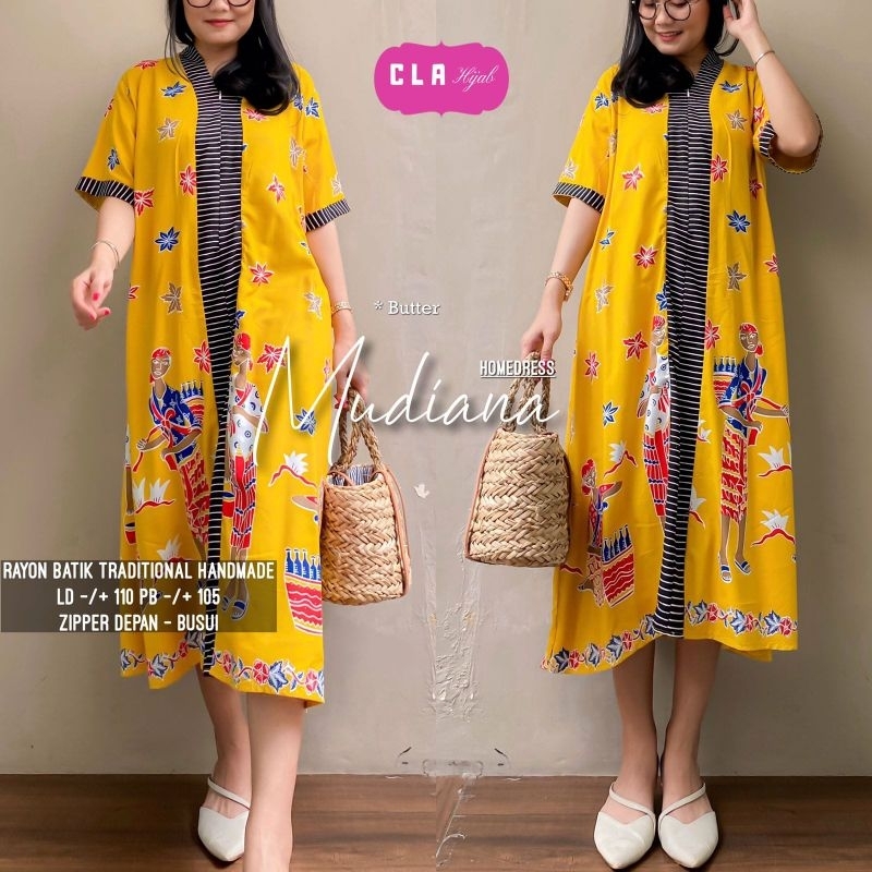 baju tidur daster payung list midi jamu gendong #3 Classic Santai ergonomis bahan rayon