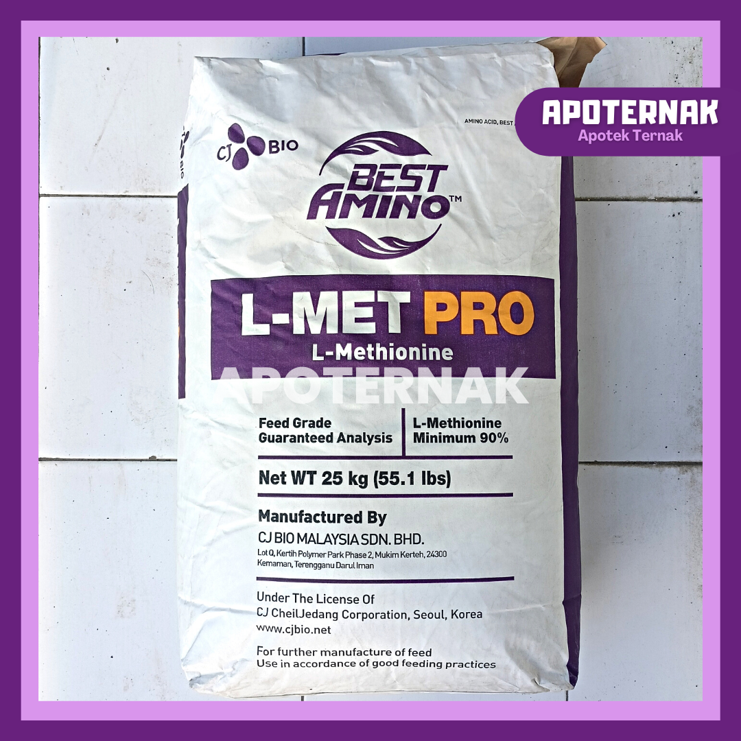 L-MET PRO 1 kg | Methionine Asam Amino Penggemuk Ayam Broiler Pedaging Potong Ayam Layer Petelur | L-Methionine Metionin Metionine | Cheil Jedang Best Amino