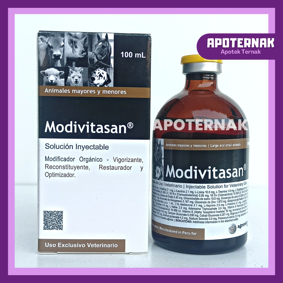 MODIVITASAN 100 ml | Multivitamin Lengkap dengan Asam Amino ATP Lysin Methionine Threonine Zinc Penguat Otot