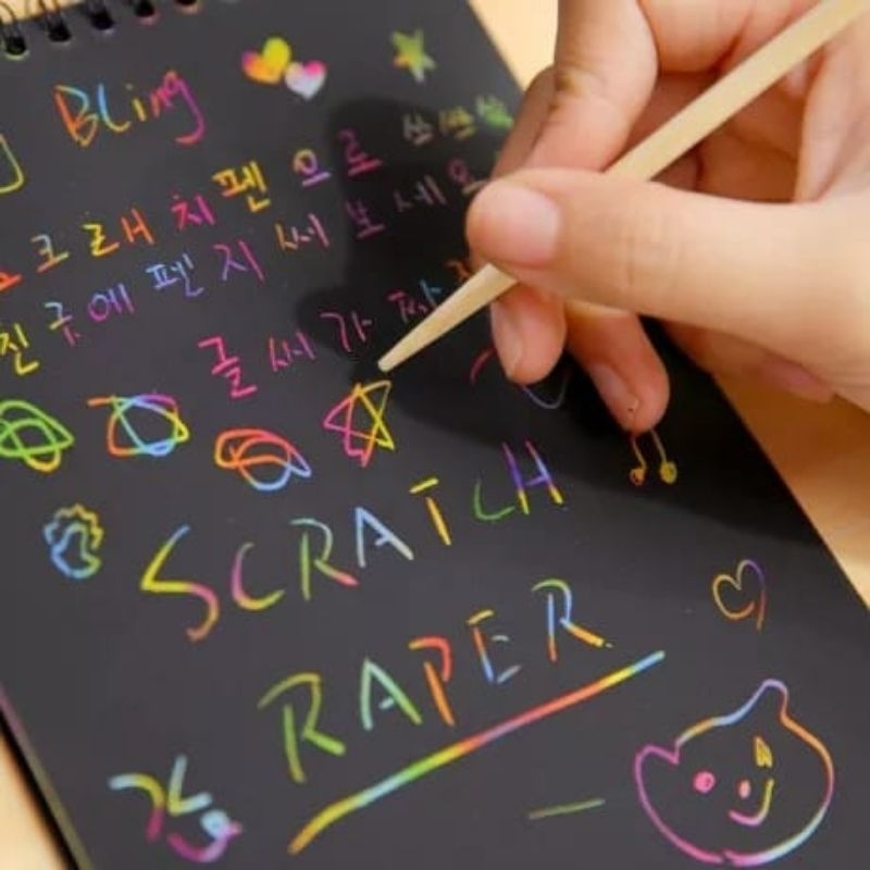 

Scratch Paper Note || Scratch Note || Magic Color Book || Buku ajaib Magic Color || Buku gambar sketsa
