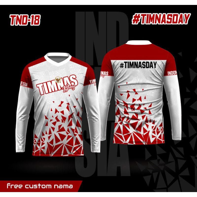 Jersey Timnas day baju kaos bola timnas day lengan panjang