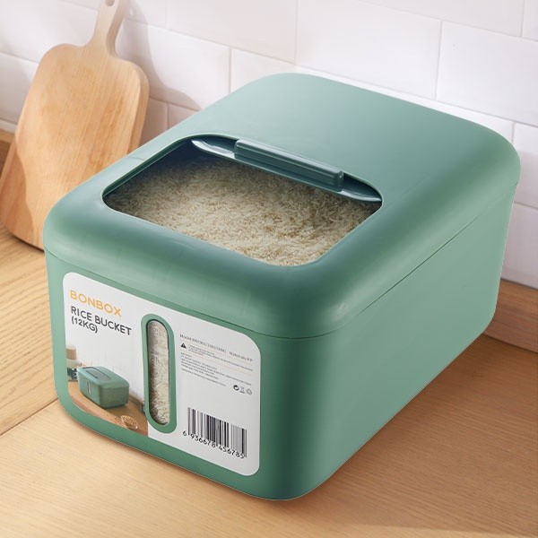 Rice Bucket Kotak Dispenser Beras 12KG Food Grade - BONBOX BKE901