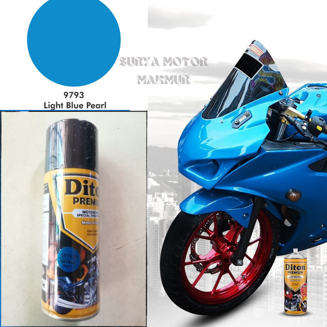 Pilok / Pilox Diton Premium S9793 Light Blue Pearl Biru Pearl Cat Semprot